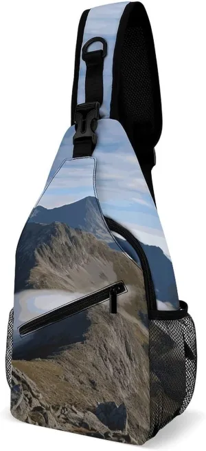 Sling Bag for Men Women Summits And Ridges Chest Bag Casual Crossbody Bag Sling Backpack for Travel Daypack