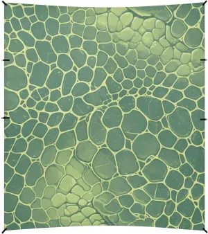 Snake Skin Print Style LightGreen Foldable Beach Tent UPF50  Lightweight Sun Shelter with Sand Pockets for Camping Trips, Fishing, Backyard Fun or Picnics