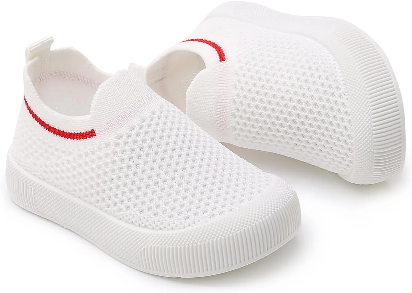 SOFMUO Baby Boys Girls Toddler Sneakers Kids Lightweight Knit Walking Shoes Mesh Breathable Tennis Trainers Shoe 1-3 Yrs…