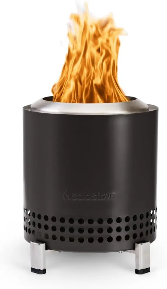 Solo Stove Mesa XL, 7 Inch Tabletop Fire Pit with Stand - Smokeless, Stainless Steel Fire Pit for Camping, Outdoor & Patio- Wood Burning or Pellet Fueled Portable Bonfire, 2.3lbs, Ash