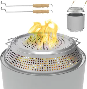 Spark Shield for Solo Stove Ranger, Stainless Steel Fire Pit Spark Protector Screen for Outdoor Backyard Party Fire Pits, Shield for Solo Stove Ranger with Two Guild Sticks