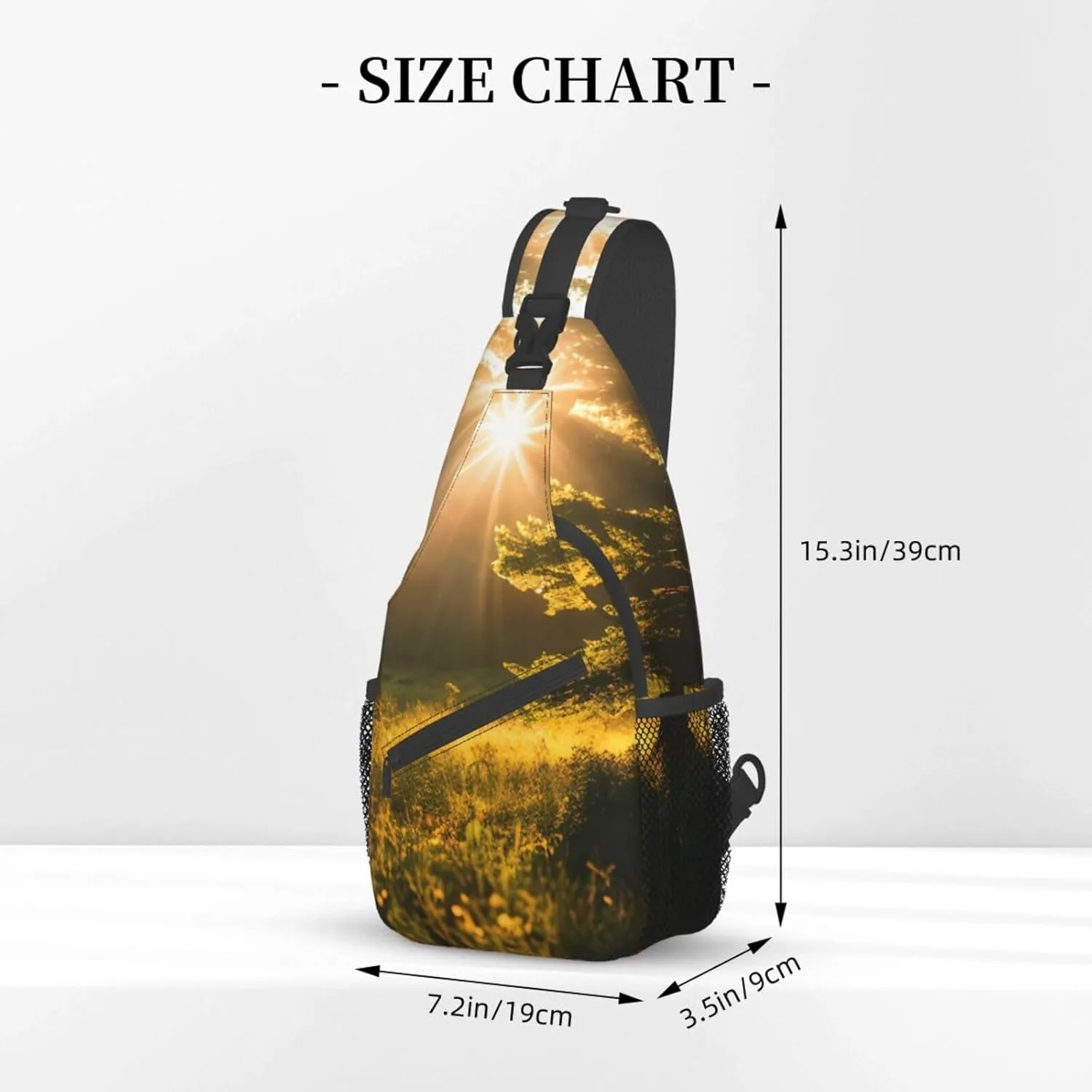 SSIMOO Morning Sunlight In Wilderness Versatile Travel Hiking Backpack-Perfect For Outdoor Cycling,Chest Shoulder Bag