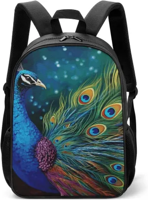 Stylish Backpack, Colored Peacock Print Durable Backpack Travel Backpack Hiking Backpack Ergonomic Backpack Comfortable Backpack