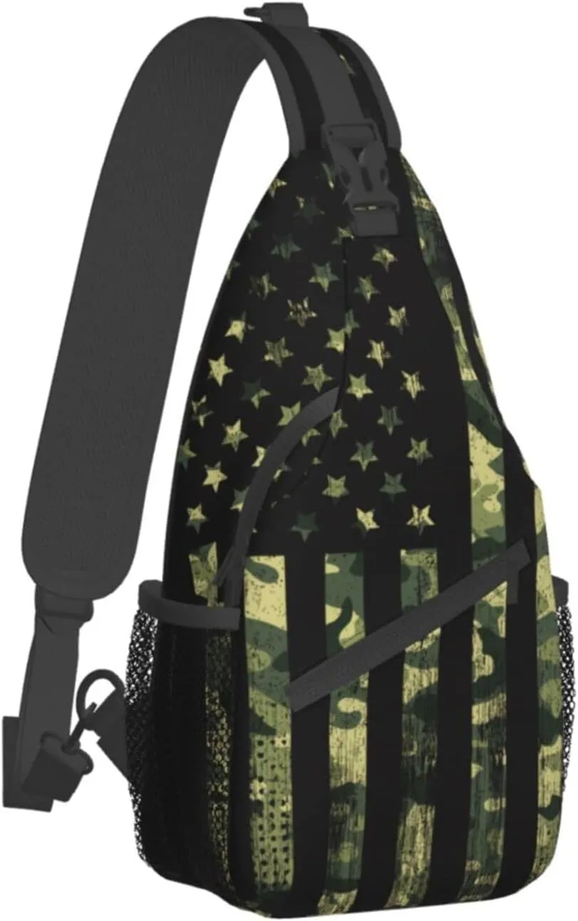 Stylish Chest Sling Bag Crossbody Shoulder Backpack Adjustable Lightweight Travel Hiking Casual Daypack Unisex