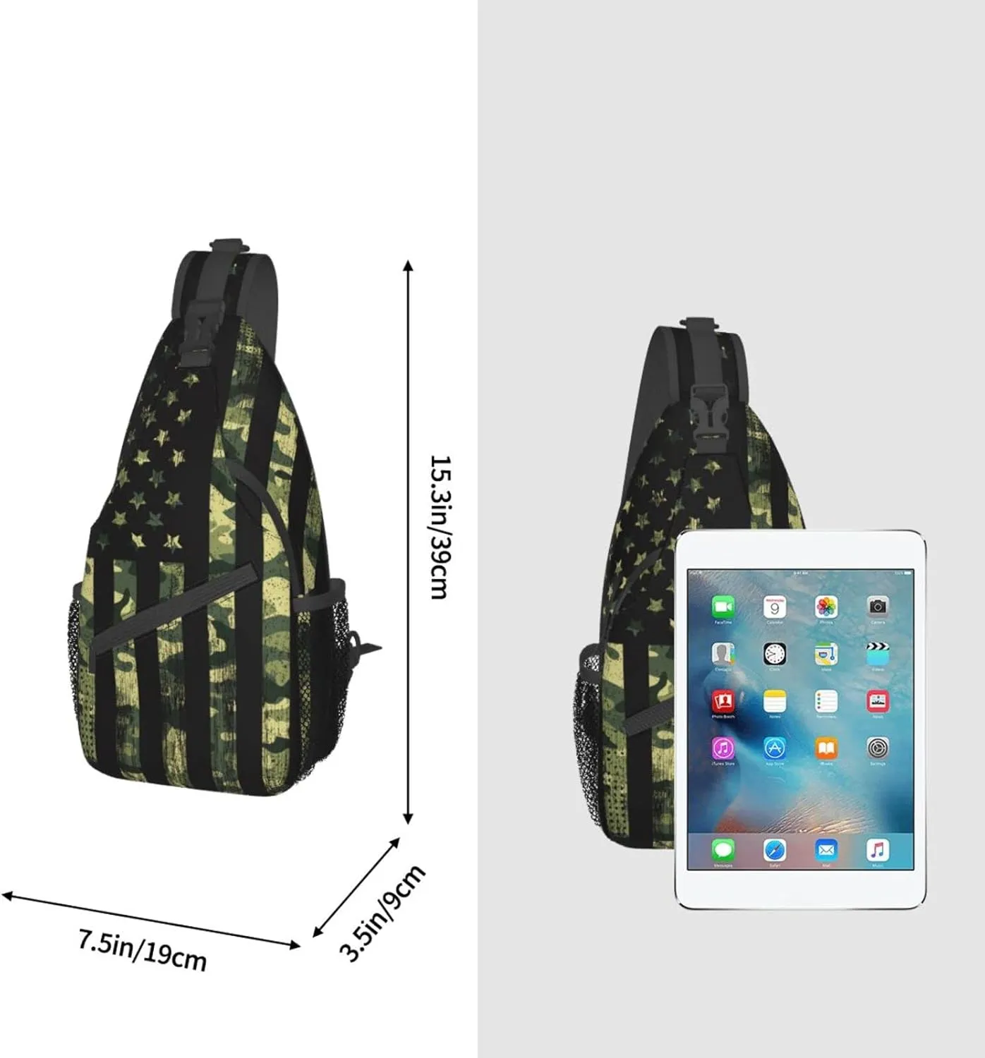 Stylish Chest Sling Bag Crossbody Shoulder Backpack Adjustable Lightweight Travel Hiking Casual Daypack Unisex
