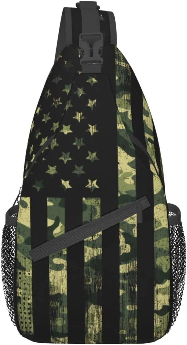 Stylish Chest Sling Bag Crossbody Shoulder Backpack Adjustable Lightweight Travel Hiking Casual Daypack Unisex