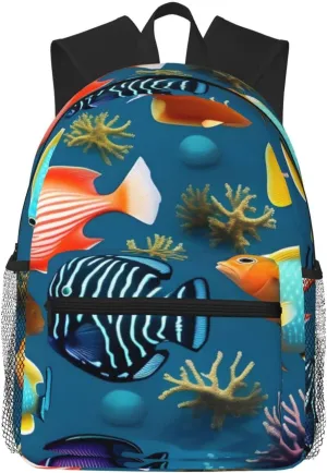 Submarine Reef Fishcasual Backpack, Travel Bag, Lightweight And Comfortable For Hiking, Camping, Outdoor And So On.
