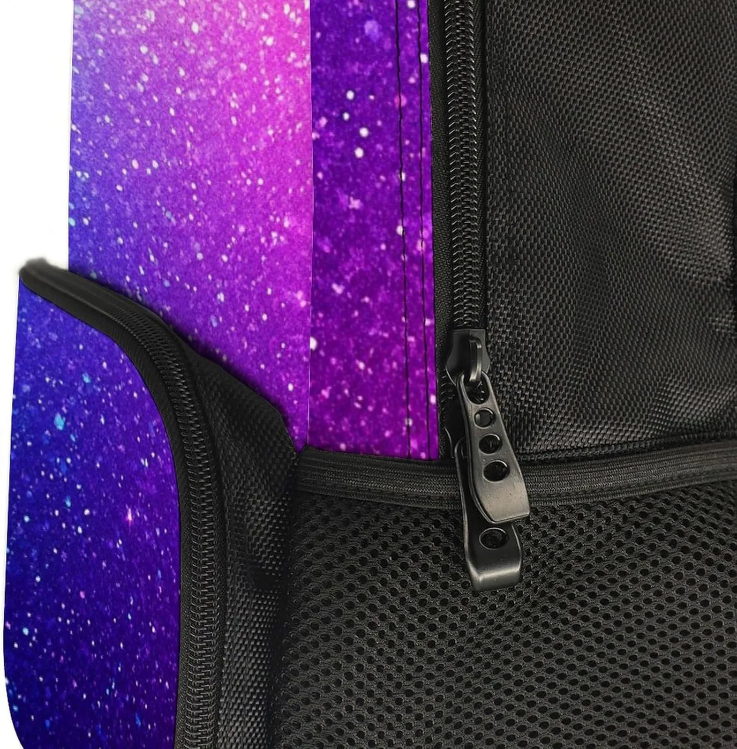 Supdreamc Beautiful Blue Purple Bling Glitter Sparkles Pattern Rucksacks Lightweight Multipurpose Anti-Theft Shoulder Bag Big Capacity Traveling & Camping Backpack With Side Pockets