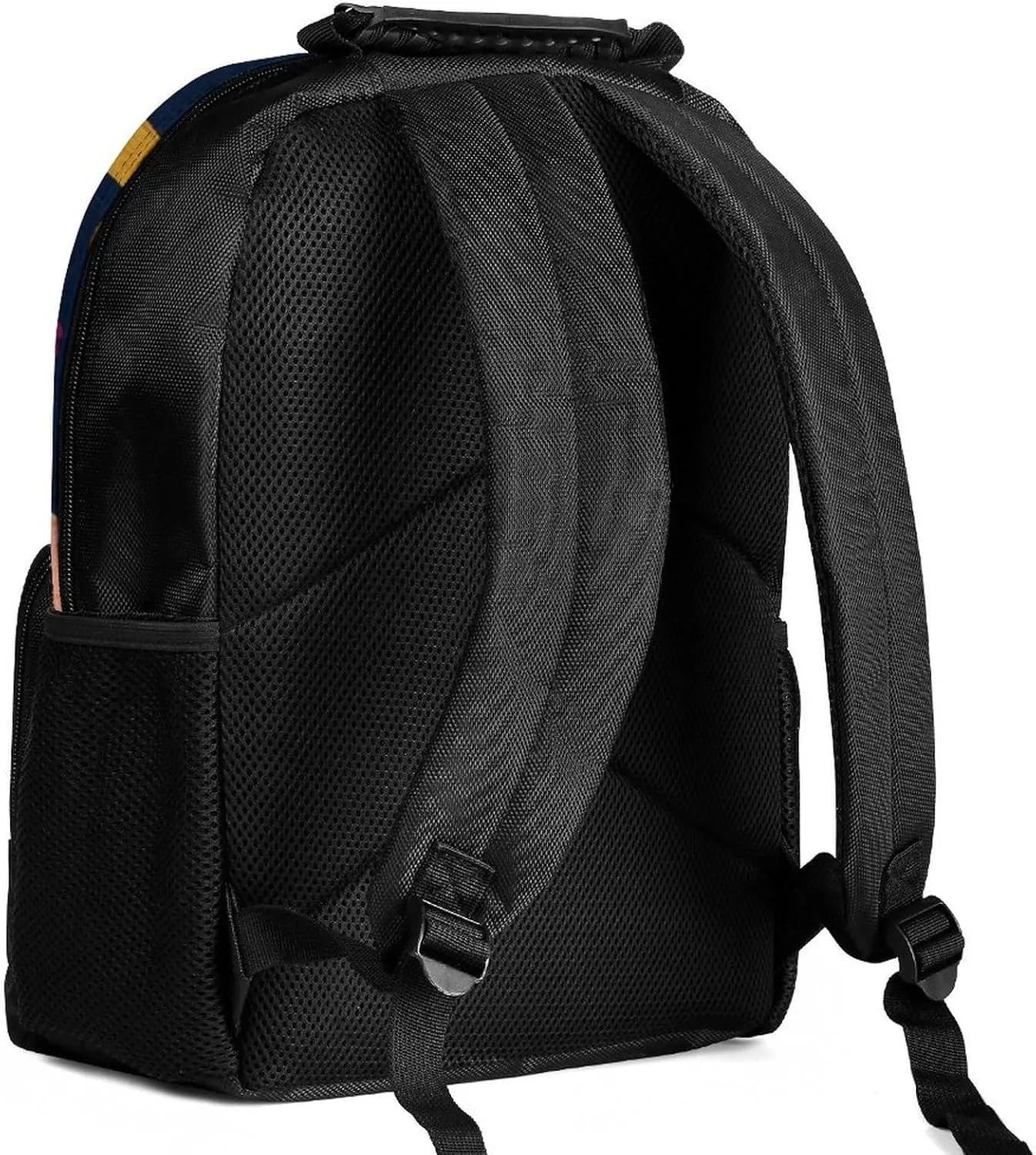 Supdreamc Men Women Lightweight Colorful Dog Bones Paw Prints Daypack Bookbag Big Capacity Carry On Bag With Side Pockets for Camping Travel Bicycle