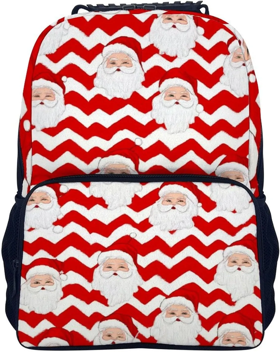 Supdreamc Polyester Daypack for Hiking Work Running - Big Capacity Anti-Theft Multipurpose Shoulder Bag, Christmas Santa Claus Red Travel and Sport Backpack Rucksack