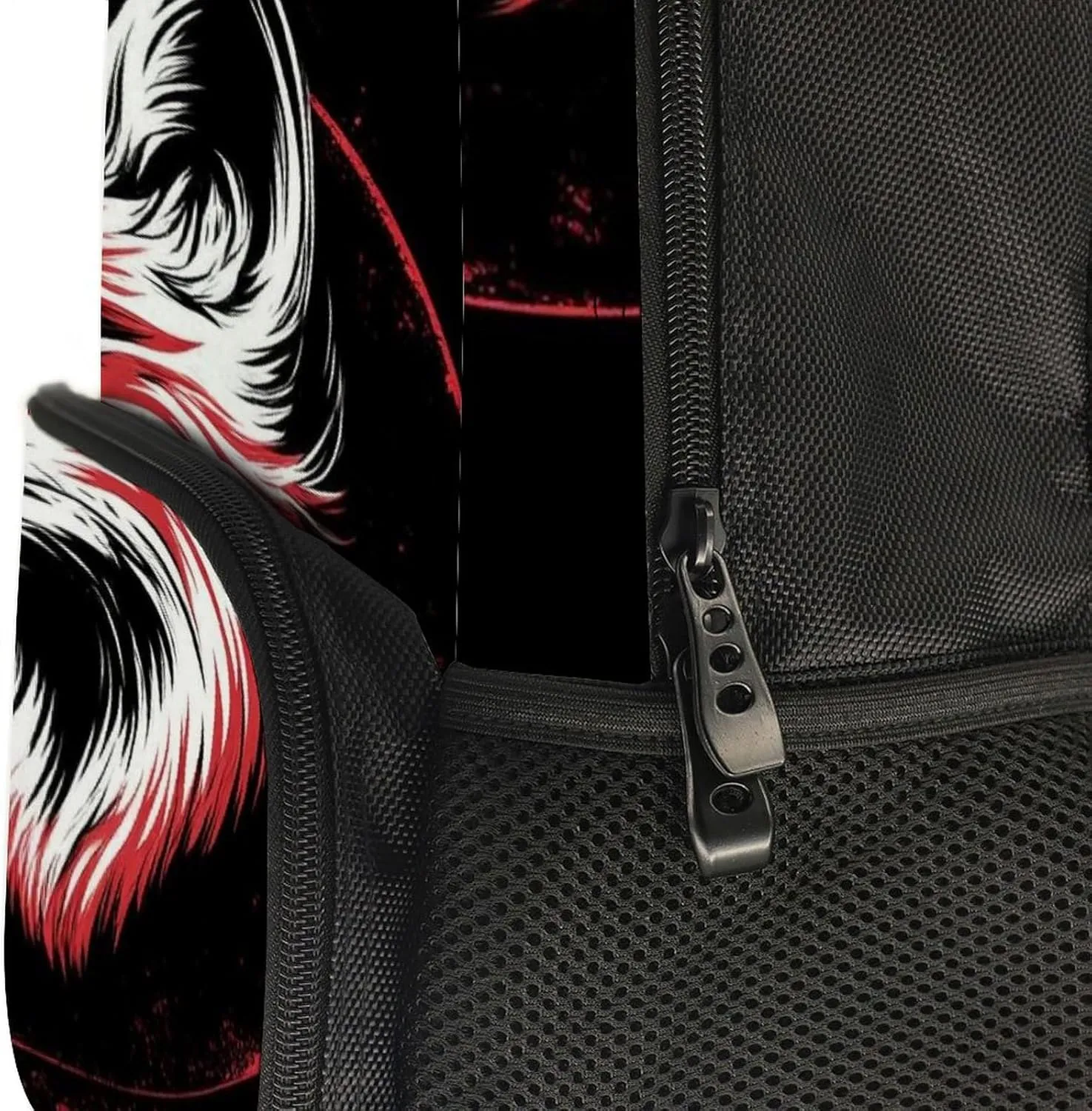 Supdreamc Polyester Daypack for Hiking Work Running - Big Capacity Anti-Theft Multipurpose Shoulder Bag, Japanese Fox Art Travel and Sport Backpack Rucksack