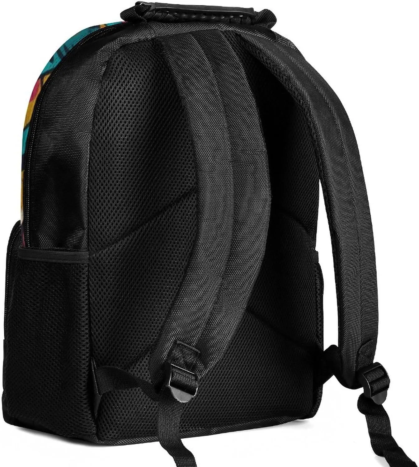 Supdreamc Women Men Polyester Boho Mandala Flowers Art Casual Daypack Large Capacity Bookbag With Side Pockets for Sports Picnic Walking Cycling