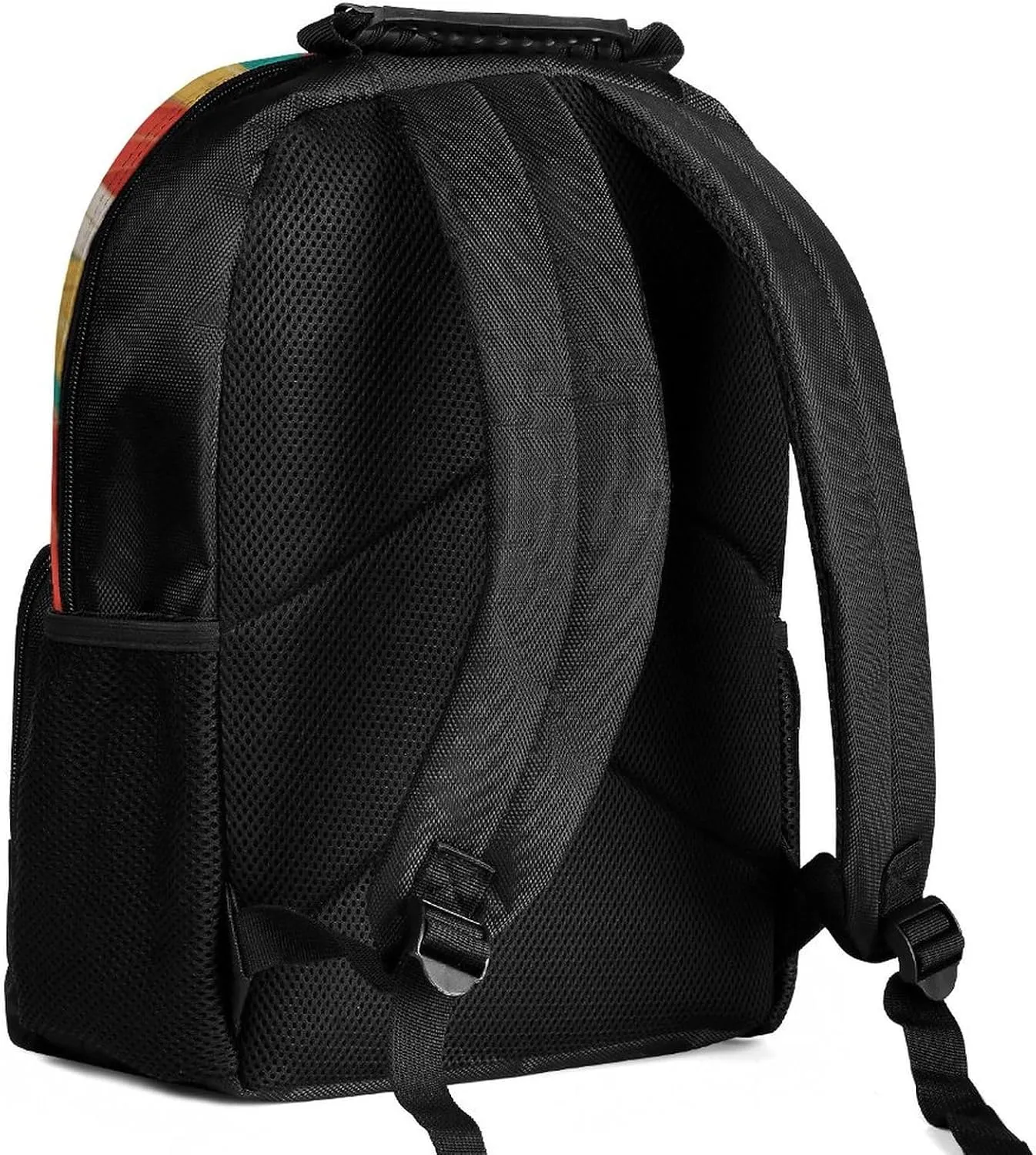 Supdreamc Women Men Polyester Ramen Noodles Texture Art Casual Daypack Large Capacity Bookbag With Side Pockets for Sports Picnic Walking Cycling