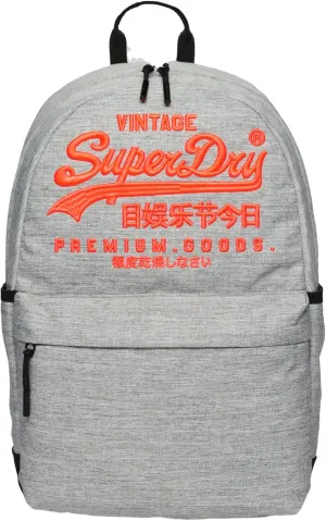 Superdry Womens Heritage Montana Backpack, Classic Hiking-Inspired Design Light Grey Marl Size One Size