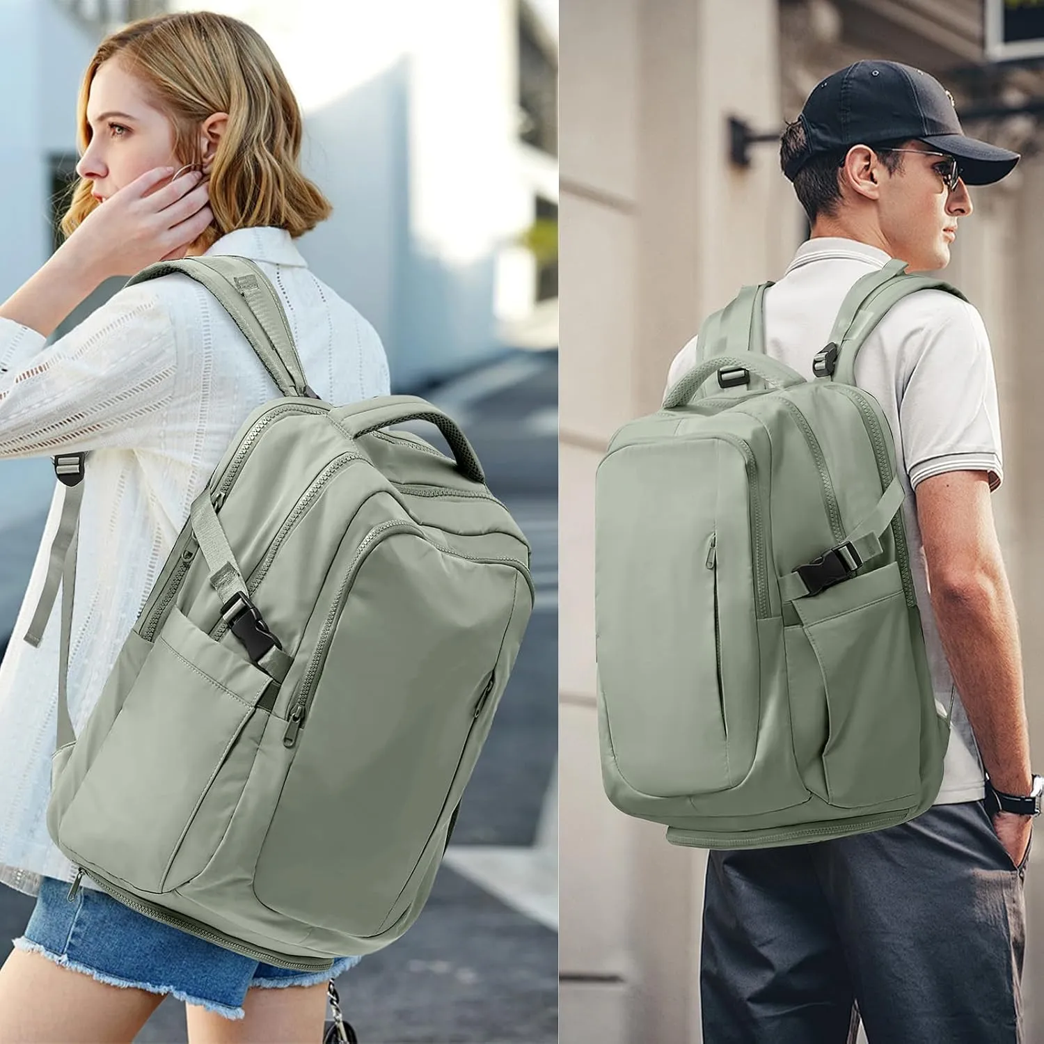 suwasp Large Travel Backpack for Women Men Airline Approved Carry On Personal Item Backpack Bag Frontier Airlines Personal Item Bag Flight Approved Luggage Backpack - Green