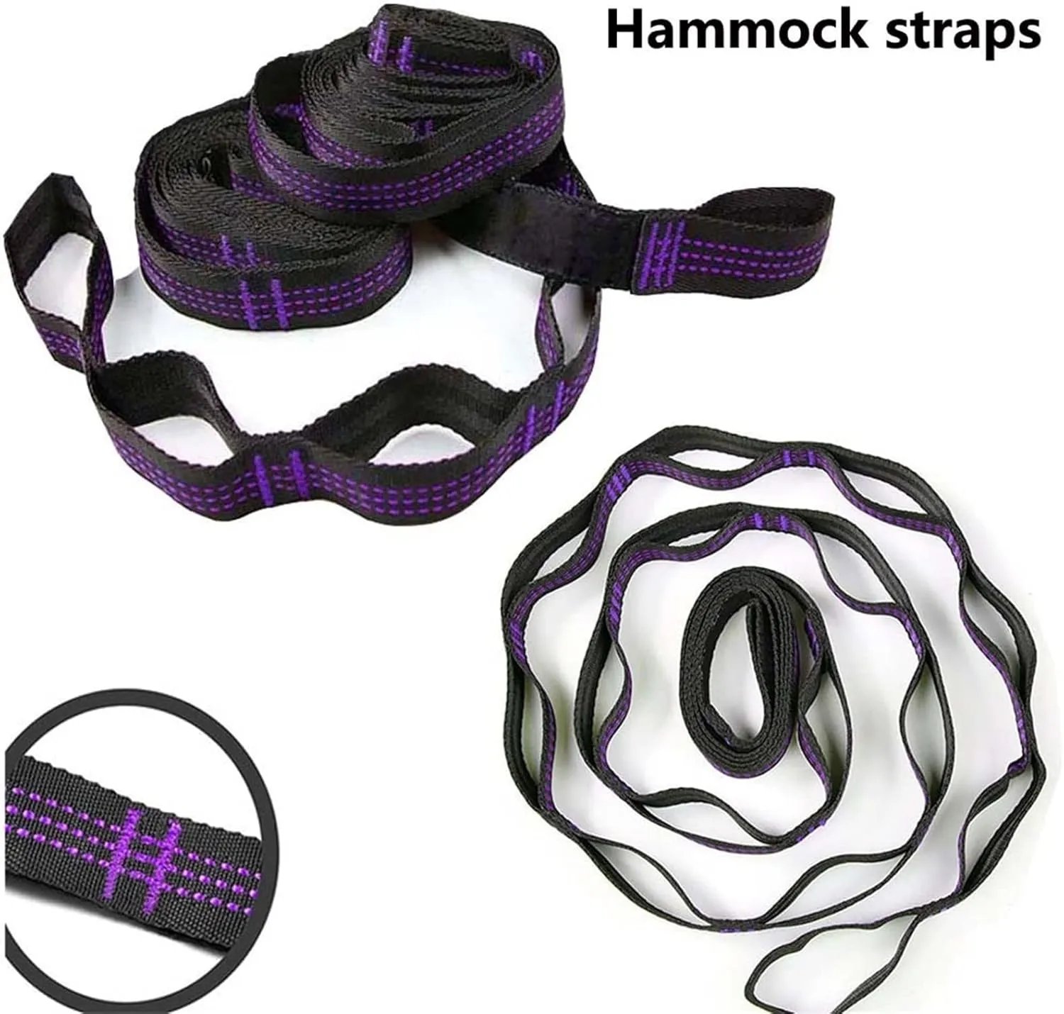 Swing Set Double Parachute Hammock, Nylon Fabric, Portable Army Survival Hammock for Outdoor Travel Camping Swing Seat (Color : Dark Grey and Purple)