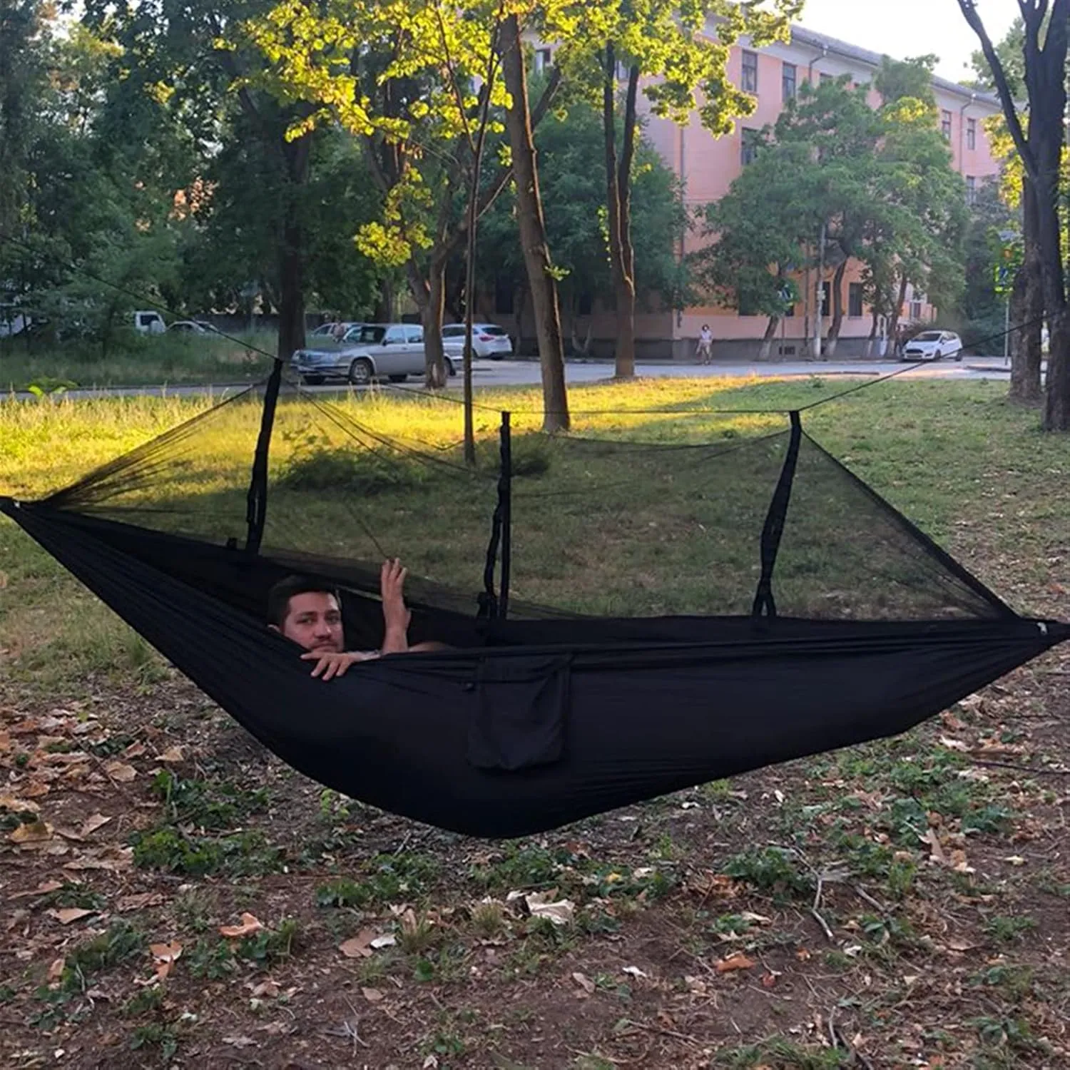 Swing Set Ultra Light Net Hammock, Tent Net, Outdoor Backyard Hiking Backpack, Travel Camping Double Swing Seat (Color : E)