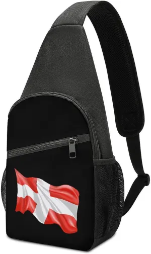 Switch Flag Sling Bag Travel Daypack Crossbody Shoulder Backpack for Hiking Cycling