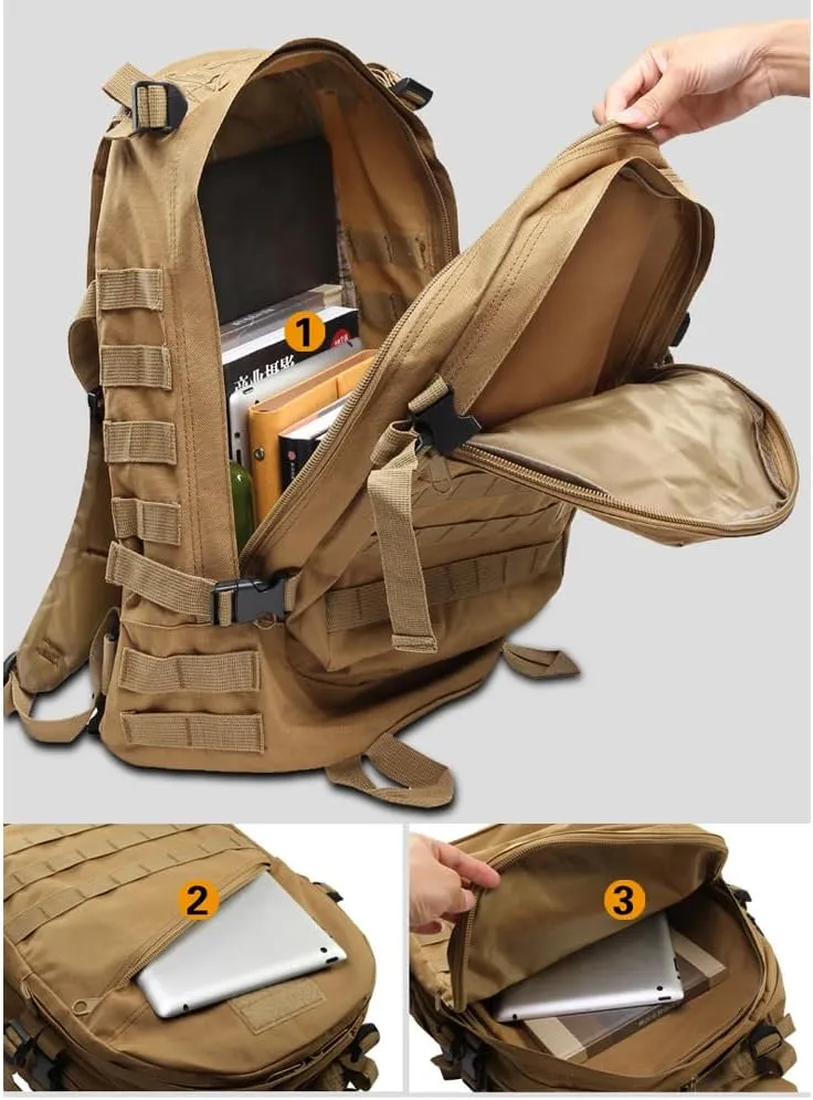 Tactical Backpack Assault Pack 40L MOLLE Hunting Rucksack Hiking daypack for Cycling Traveling Motorcycle