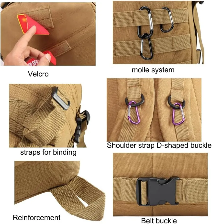 Tactical Backpack Assault Pack 40L MOLLE Hunting Rucksack Hiking daypack for Cycling Traveling Motorcycle