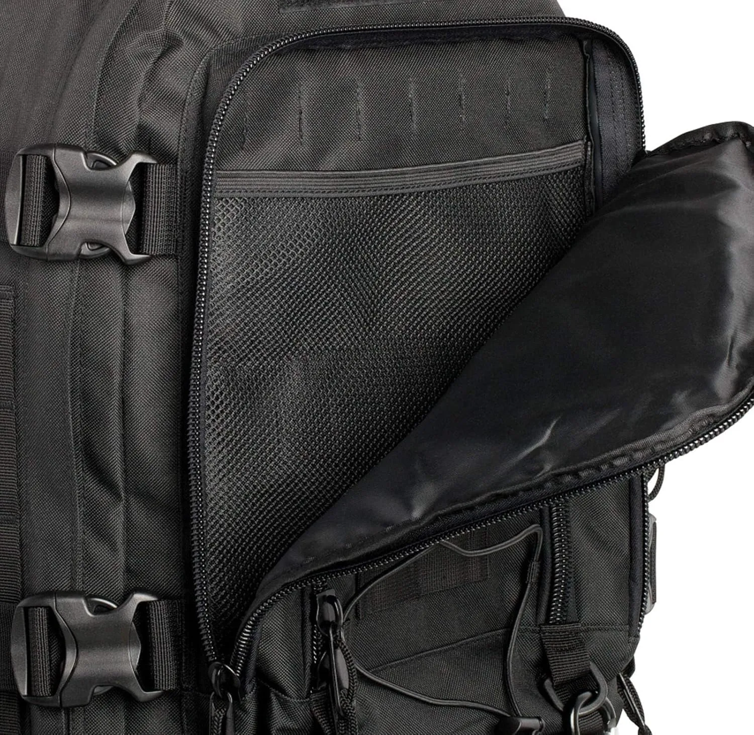 Tactical Backpack Military Hiking Daypack - Molle Backpack for Men 3 Day Assault Pack Bug Out Bag for Camping Travel Army Hunting Gym Rucksack Survival (Black)