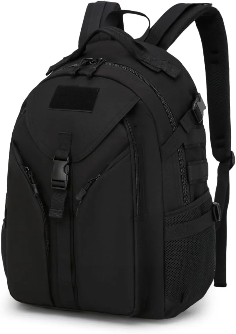 Tactical Backpack Military Molle Hiking 20-35L Outdoor Tactical Hiking Off-Road Camping Mountaineering Bag Black