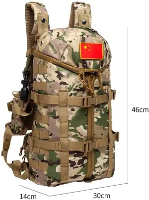 Tactical Backpack Military Molle Hiking 20-35L Tactical Outdoor Cycling Shooting Mountaineering Bag Camouflage Black