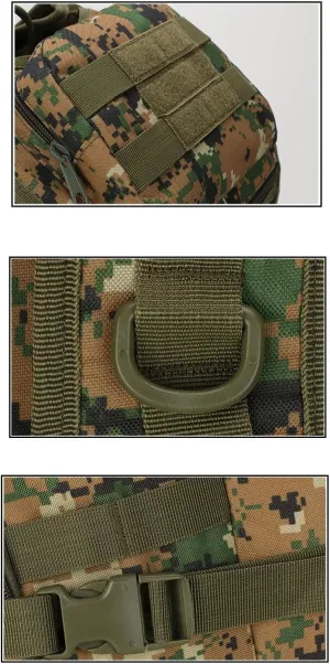 Tactical Backpack Military Molle Hiking 36-55L Tactical Bag Outdoor Camouflage Hiking Bag Black