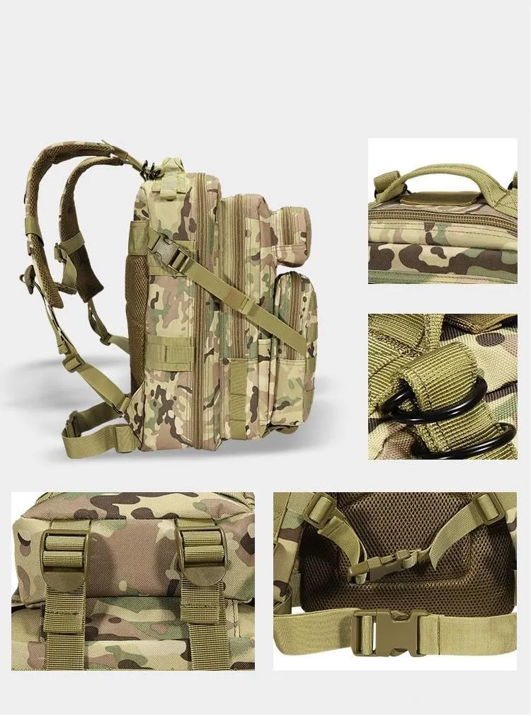 Tactical Backpack Military Molle Hiking Tactical camouflage khaki camouflage