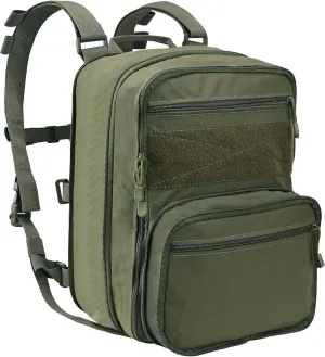 Tactical Expandable Flatpack, Chest Rig Backpack MOLLE Assault Pack Hydration Pack for PC Vest (Ranger Green)