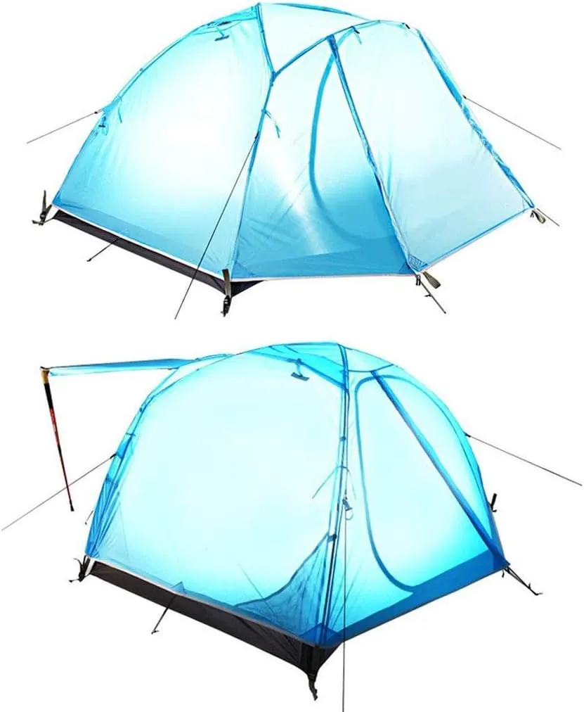 Tent Double Double Rubber 4 Season Anti- Outdoor Camping Portable Tent