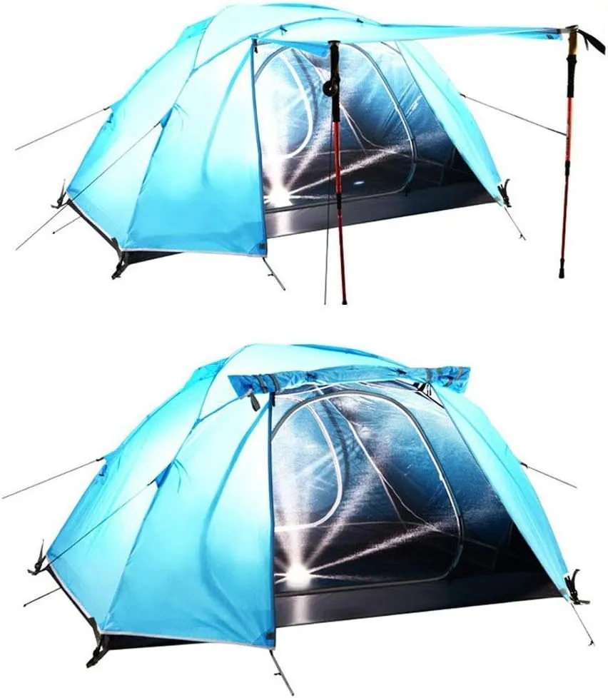 Tent Double Double Rubber 4 Season Anti- Outdoor Camping Portable Tent