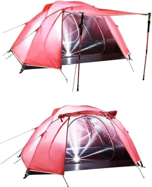 Tent Double Double Rubber 4 Season Anti- Outdoor Camping Portable Tent