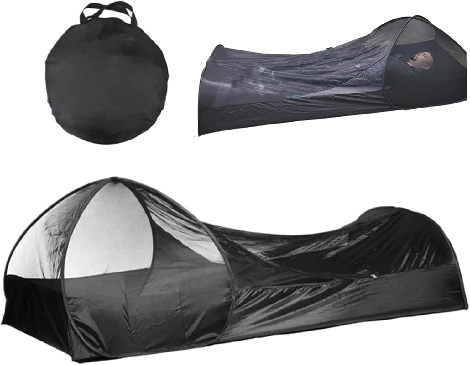 Tent, Foldable Single Person up Tent, Waterproof Moisture Proof Fine Mesh, Portable Bug Net for Camping Outdoor 82.7x41.3x27.6/ #