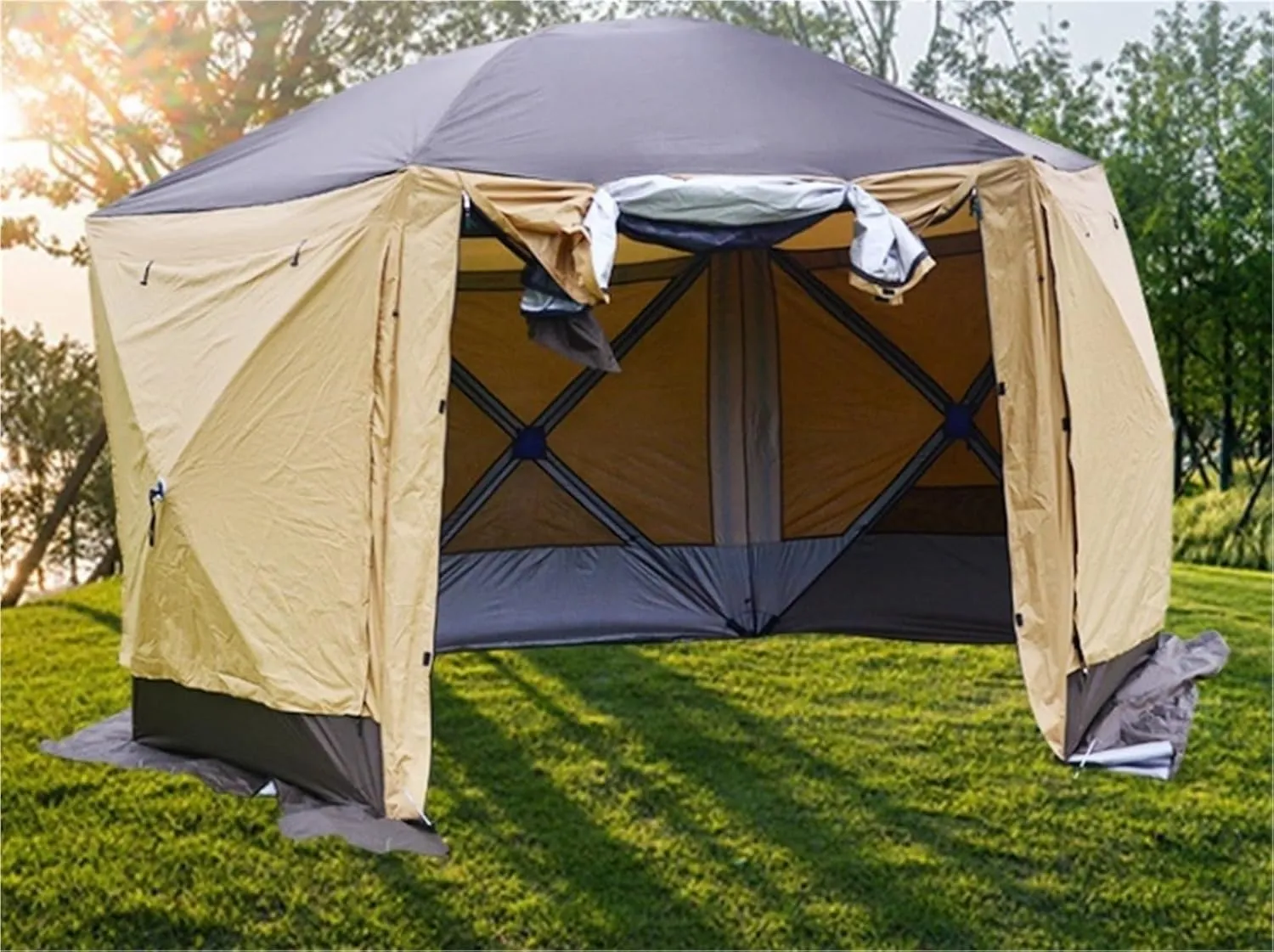 Tent Outdoor Camping Awning Rainproof Windproof Simple and Convenient Folding Picnic