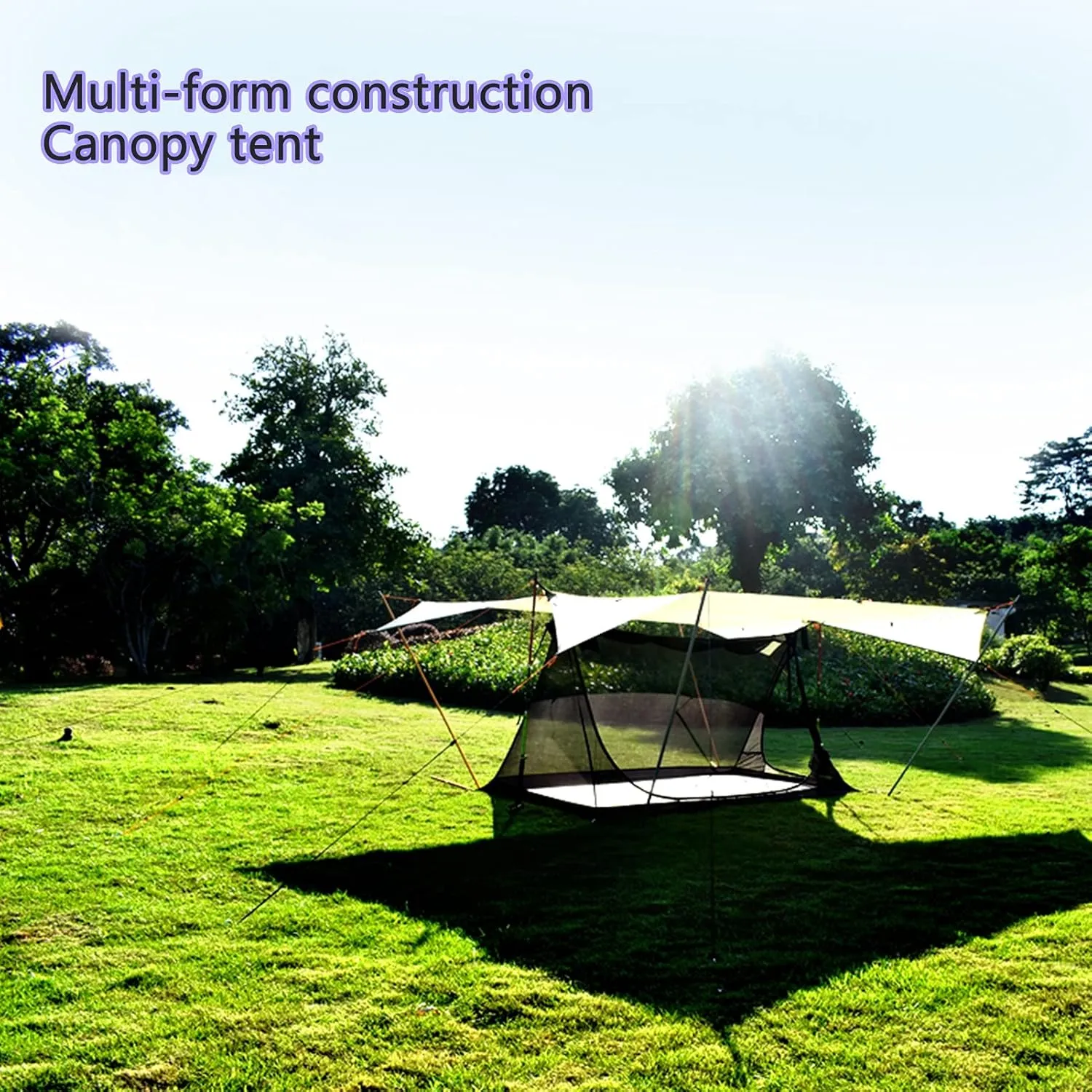 Tent Two-Person Suit Outdoor Camping Equipment 20D Double-Sided Silicone-Coated Nylon A-Type Summer Tent Comfortable Space Ventilation and Ventilation