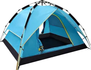 Tent,Camping Family Tent Easy Set Up Camping Tent Lightweight for Hiking and Mountain Trips Color:Blue,Size:220x200x130cm