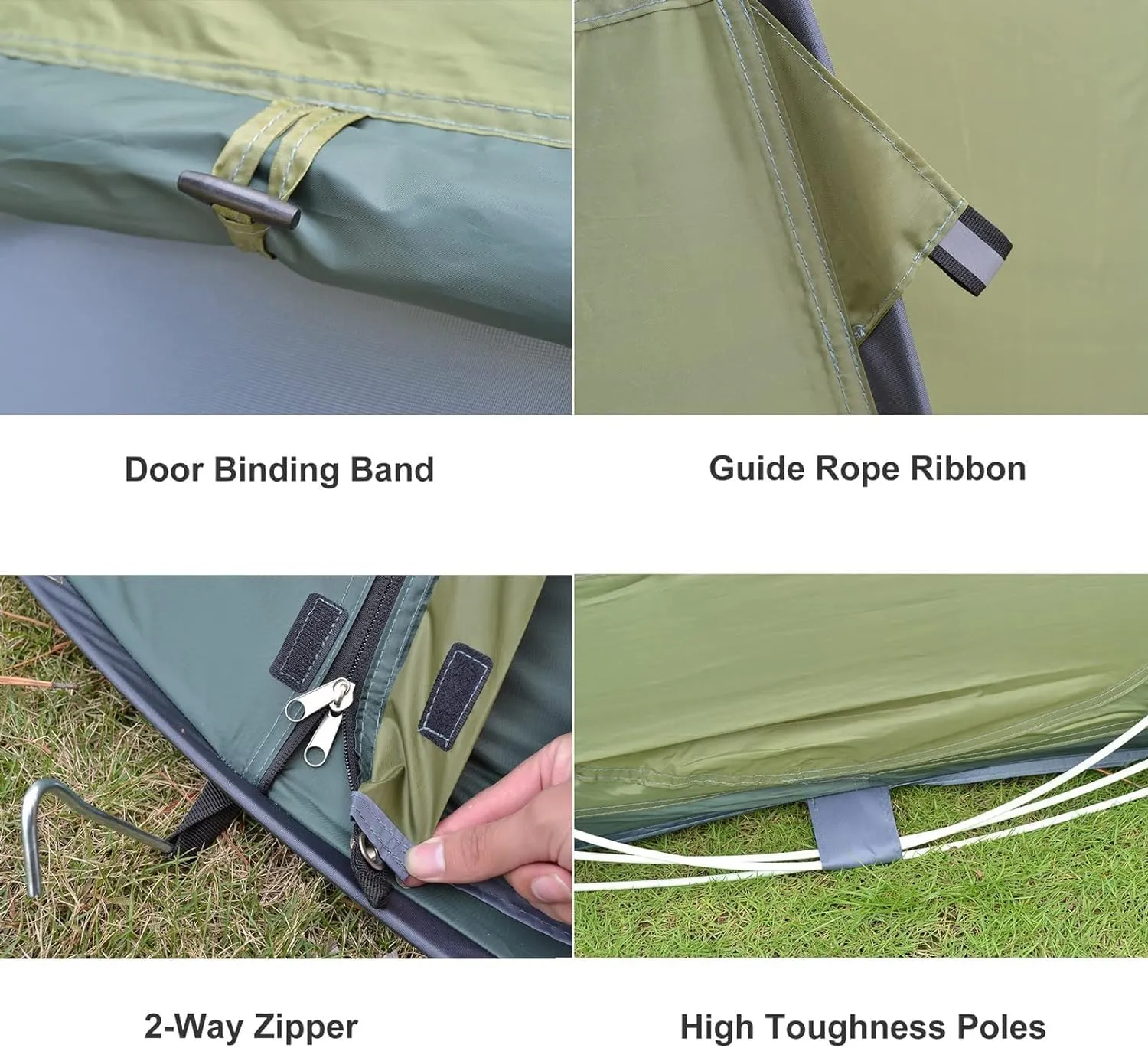 Tents Automatic Pop-up Tent, 3-4 Person Outdoor Instant Setup Tent 4 Season Waterproof Tent for Hiking, Camping, Travelling (Brown One Size)