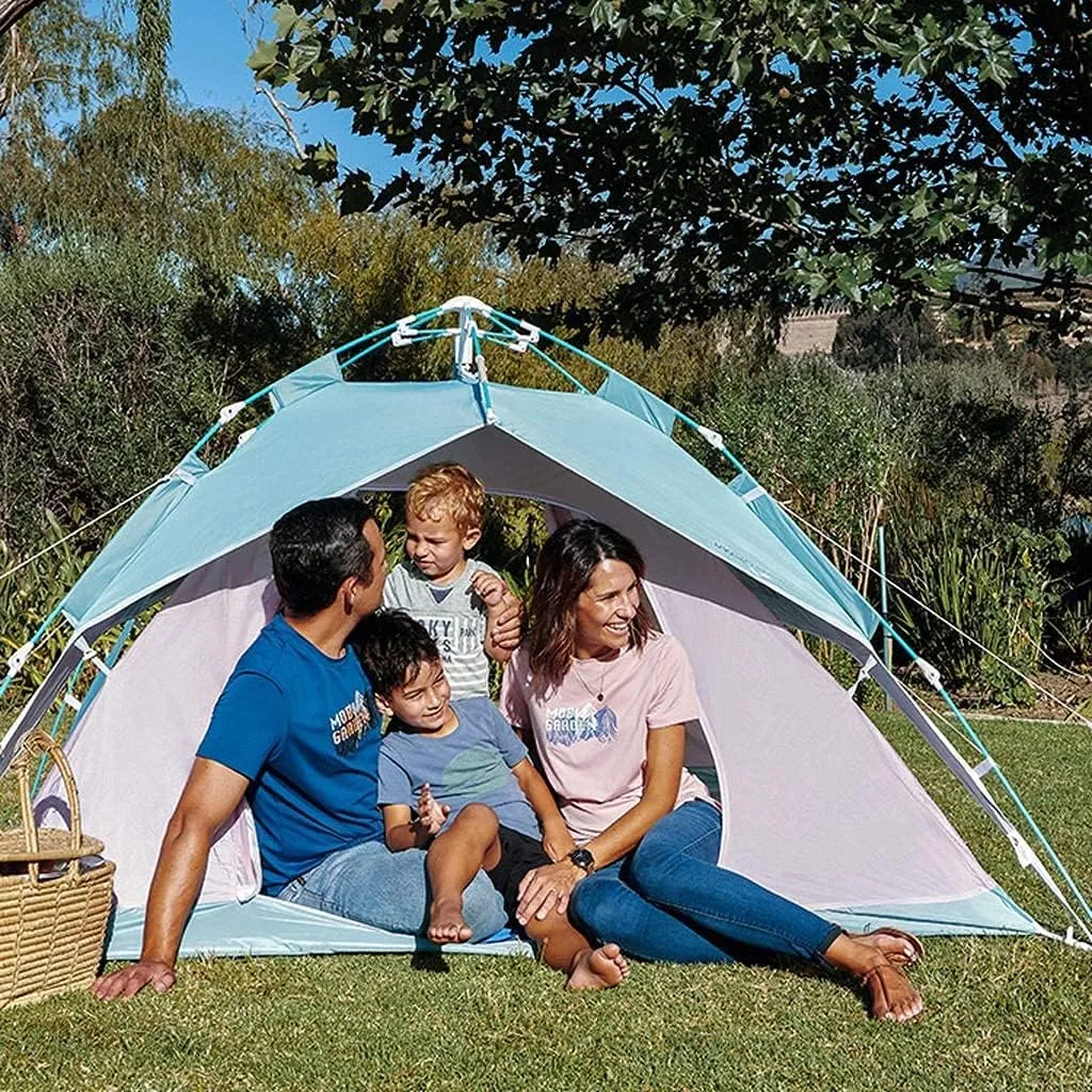 Tents for Camping Beach Tents Automatic Pop Up Camping Tent 4 Person with 2 Door 2 Mesh Windows Waterproof Instant Tent Outdoor Tent Family Tents for Camping Hiking Traveling