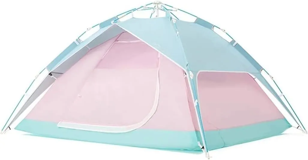 Tents for Camping Beach Tents Automatic Pop Up Camping Tent 4 Person with 2 Door 2 Mesh Windows Waterproof Instant Tent Outdoor Tent Family Tents for Camping Hiking Traveling
