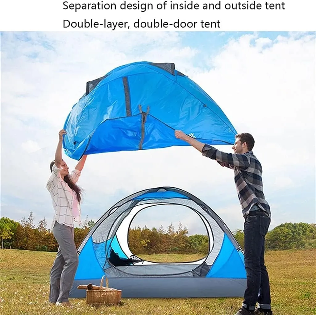 Tents for Camping Beach Tents Windproof Waterproof Camping Tent Ultralight Folding Beach Tent Double Layer Awning Tent Park Double Outdoor Tent Family Tents for Camping Hiking Traveling