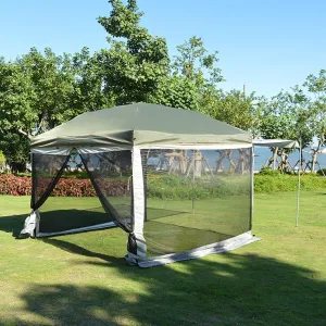 Tents Outdoor Camping Tent 8-10 Persons Lightweight Family Yurt Teepee Tents Outdoor Folding Tent, Easy to Install (Color : Camping Mesh Tent, Size : Khaki)