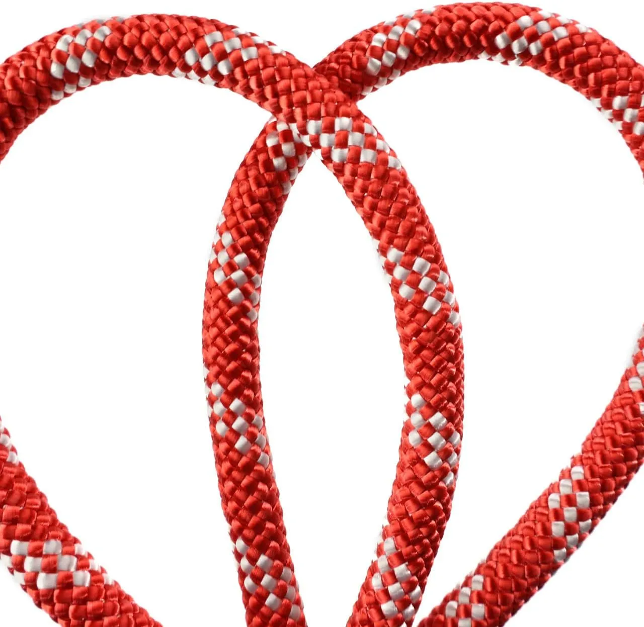 The Red-3 2-in-1 Prusik Positioning Lanyard for Climbing & Fall Protection - Static Kernmantle Rope 1/2 inch Diameter x 12 ft, 5,400 lb MBS - 2 Steel Safety Snap Swivels