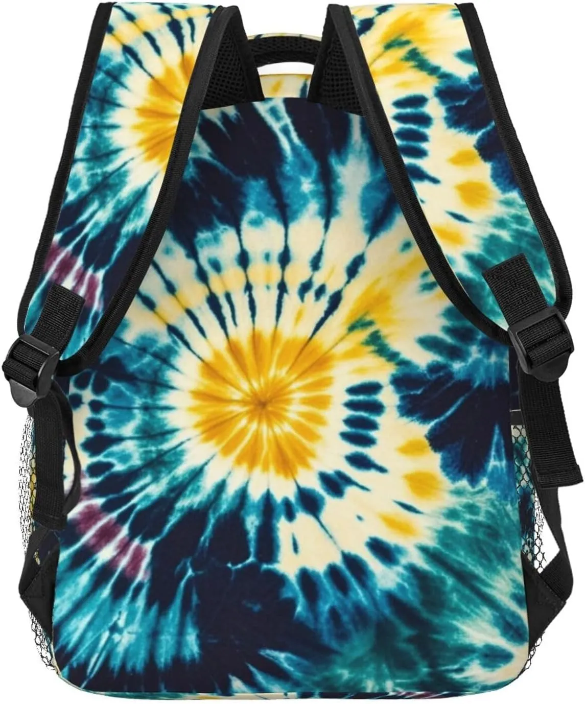 Tie Dye Art Rucksack Polyester Anti-Theft Multipurpose Carry On Bag Large Capacity Travel and Sport Backpack Rucksack With Smooth Zippers