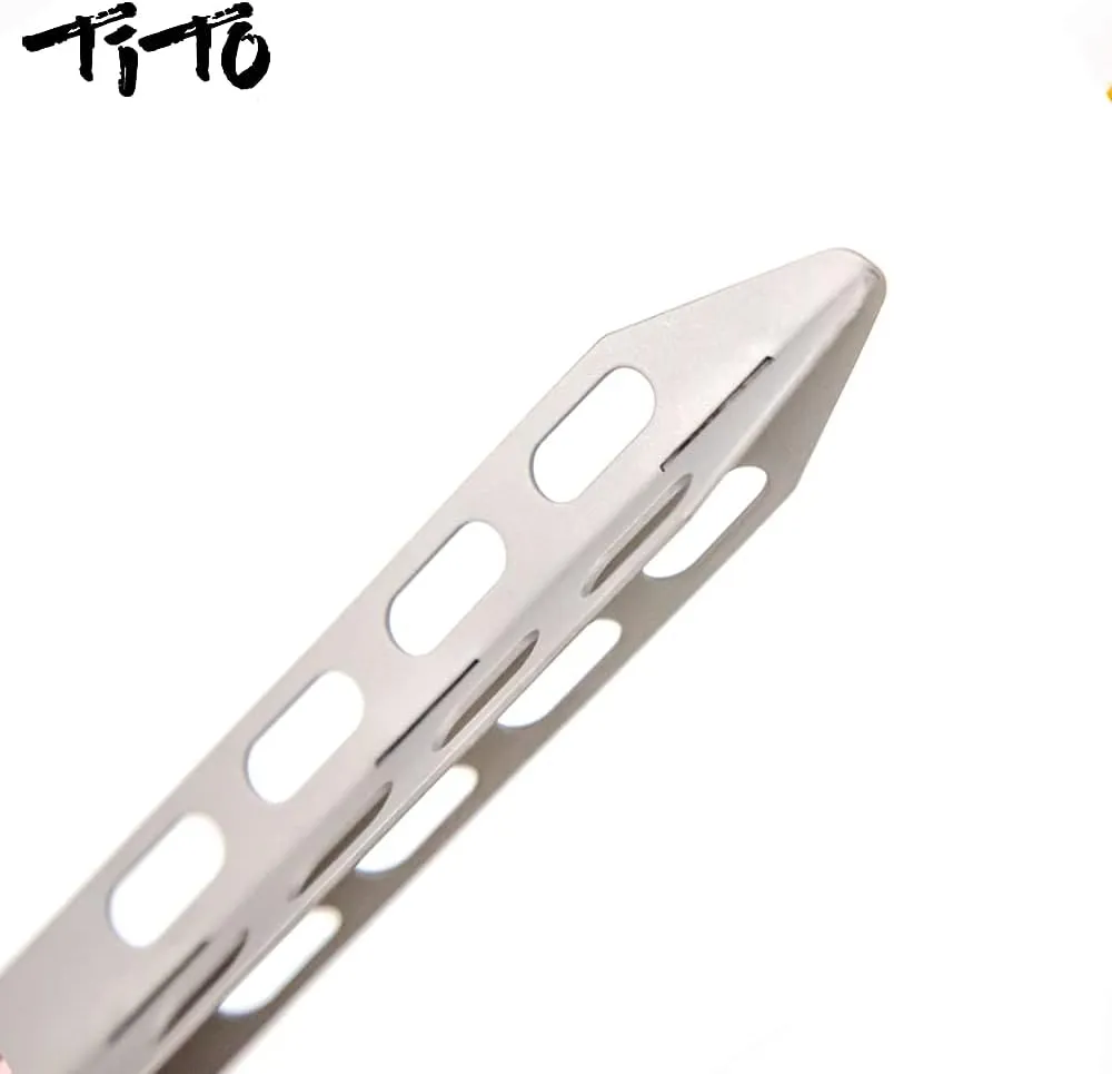 TiTo 6 Pack Titanium Tent Stakes 14X14X160mm V-Shaped Windproof Tent Nail Pegs with Carrying Pouch for Camping, Hiking, Gardening and Canopy (Gray)