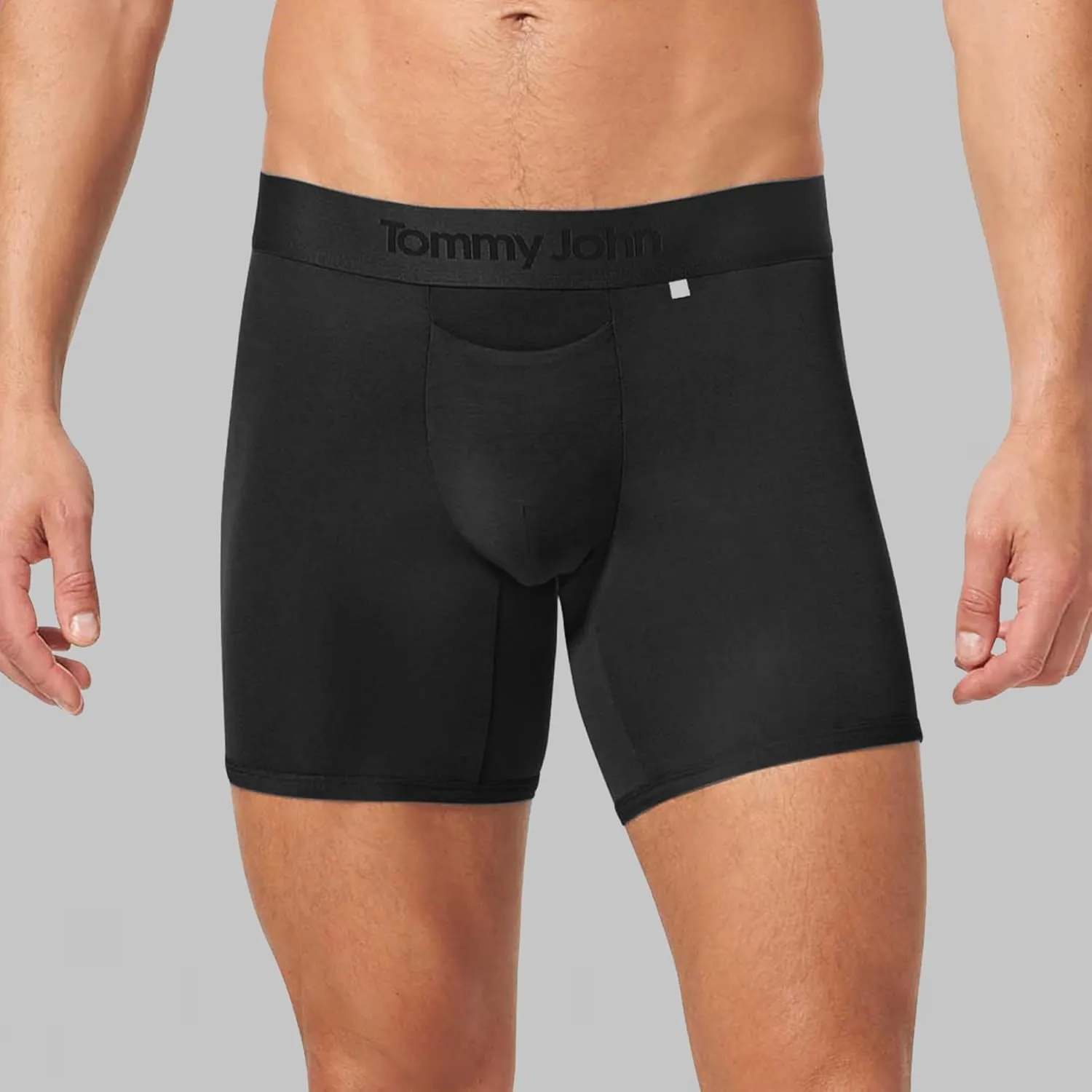 Tommy John Men’s Mid-Length Boxer Brief 6” Underwear- Hammock Pouch for Support - Second Skin Fabric for Barely-there Comfort