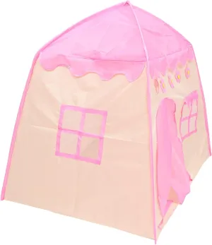 TOYANDONA Boy Girl Playhouse Floral Tent Portable Boy Girl Indoor Playhouse Foldable Prince Castle for Fun and Imaginative Play Pink