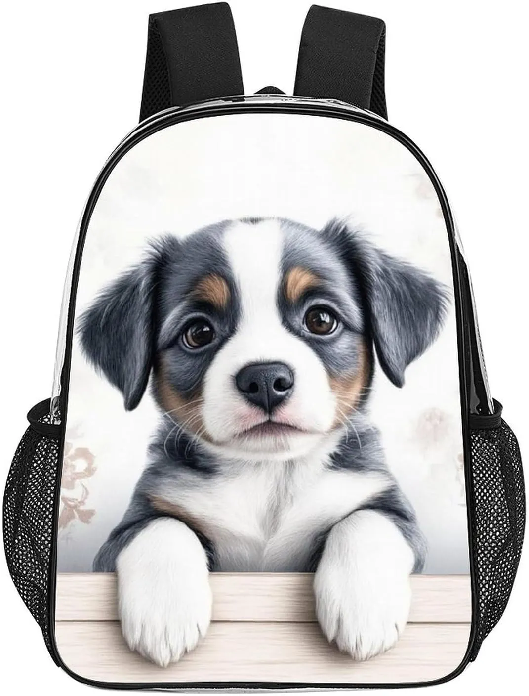 Transparent Daypack Backpack for Trekking Picnic Walking Cycling - Large Capacity Anti-Theft Multipurpose Shoulder Bag, Schnauzer Cute Dog Casual Daypack