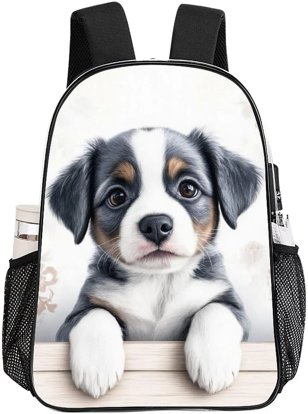 Transparent Daypack Backpack for Trekking Picnic Walking Cycling - Large Capacity Anti-Theft Multipurpose Shoulder Bag, Schnauzer Cute Dog Casual Daypack