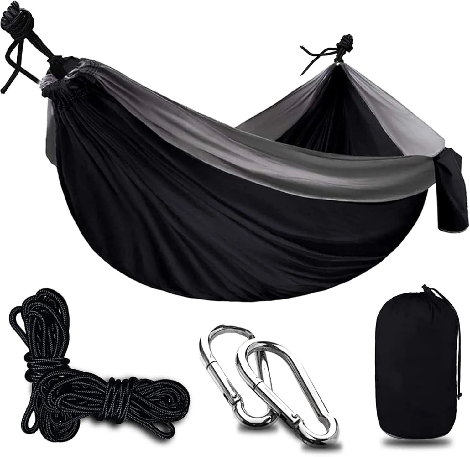 Travel Hammock, Lightweight Camping Hammock 200kg Load Capacity, Portable Outdoor Double Hammock for Camping, Backpacking, Survival, Outdoor Backyard Hiking,D